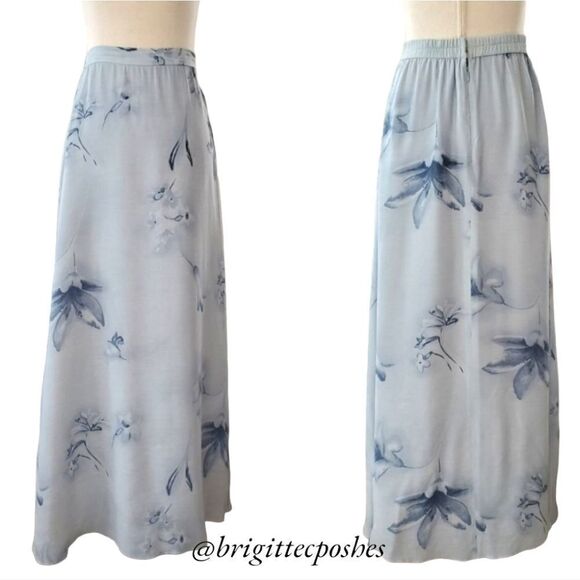 Vintage David Warren NY Blue Floral Maxi Skirt Set - Picture 8 of 15